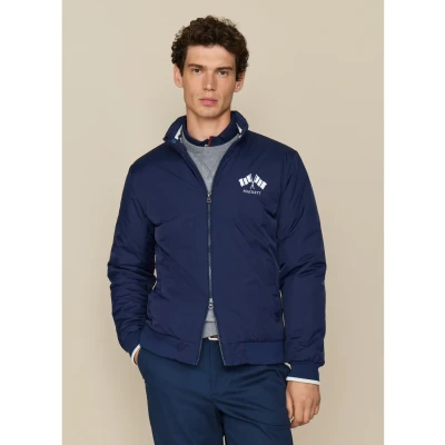 Abbildung von Hackett London für Herren. HM4000233 Windbreakerjacke LRC Marine (L), Lässig, Polyester
