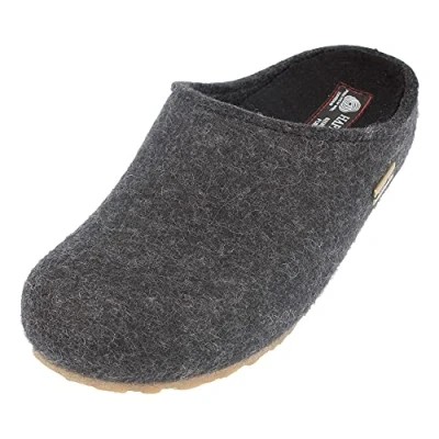 Abbildung von Haflinger Michel, Pantoffeln, Unisex Erwachsene, Filz aus Wolle 40 EU Grau Graphit 77