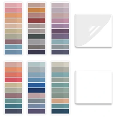 Abbildung von 1300 Stücke Haftnotizen Tabs, 6 Set Morandi Sticky Notes mit Transparente Page, Haftstreifen Index Tabs Pagemarker klebezettel Klebemarkierungen, für Büro Schule Zuhause
