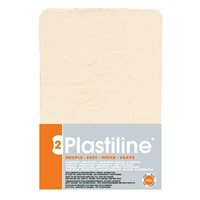 Abbildung von J. Herbin Jacques 7150T Plastilin für den Modellbau, 750g, zum modelieren, HG50, flexibel, 1 Block, Elfenbein