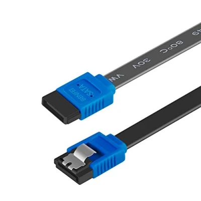 Abbildung von BENFEI SATA III Kabel, 1 Stück, 6Gbps, gerade, HDD SDD Datenkabel mit Arretierung, 45,7 cm für HDD, SSD, CD Treiber, Writer,Blau