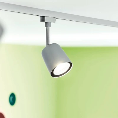 Abbildung von Paulmann Schienensystem Leuchten »URail Schienenspot Cover GU10 max. 10W 230V Schwarz matt, Chrom«, (1 tlg.), Einzelspot, dimmbar