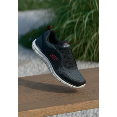 Abbildung von Skechers Sneaker low, Herren, Größe: 45, Black knit/red pu Schuhe