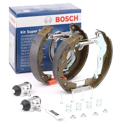 Abbildung von BOSCH 0 204 114 678 Bremsensatz, Trommelbremse mit Zubehör, Radbremszylinder SUZUKI: SX4 I Hatchback, FIAT: Sedici