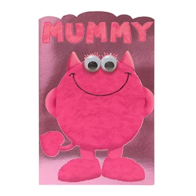 Abbildung von UK Greetings Muttertagskarte mit Umschlag niedliches Monster Design, Pink