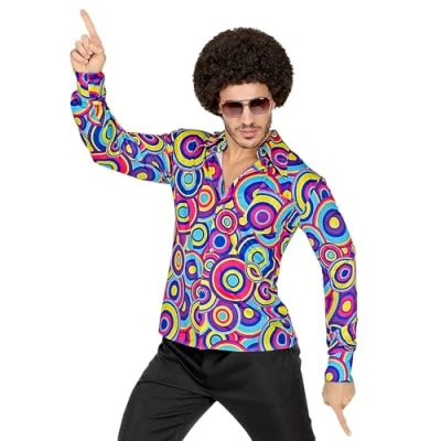 Abbildung von W WIDMANN MILANO Party Fashion 70er Jahre Herrenhemd, Disco Style, Faschingskostüme