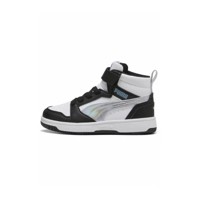 Abbildung von Puma Rebound MID Space Belle Sneaker high für Kinder, Größe: 28, Black lilac crush white Schuhe
