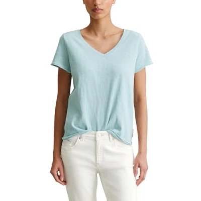 Abbildung von Marc O&#039;Polo Denim V NECK Tshirt basic, Damen, Größe: XS, Blue fog