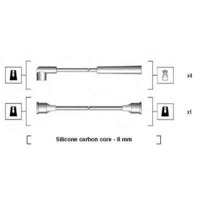 Abbildung von MAGNETI MARELLI 941185070768 Zündkabelsatz FORD: ESCORT 2, ORION 4