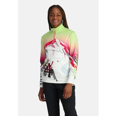 Abbildung von Spyder Sunset Zip T Neck, Damen, Lime Ice, M