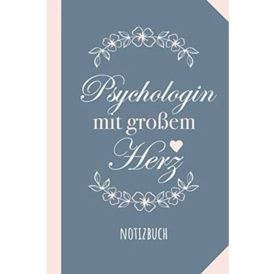 Abbildung von Psychologin mit großem Herz: A5 Notizbuch als Geschenk für / liniert Psychologie Geschenke zum Danke sagen, Geburtstag oder Weihnachten
