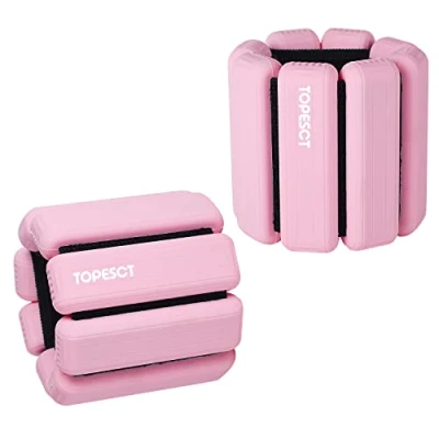 Abbildung von TOPESCT 2 PCS Verstellbare Handgelenkgewichte Knöchelgewichte Set Gewichtsmanschetten für Handgelenk Yoga, Tanz, Barre, Pilates, Kardiotraining, Aerobic, Walking