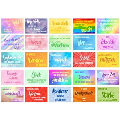 Abbildung von Edition Seidel Set 25 Postkarten Leben &amp; Momente mit Sprüchen Karten Spruch Geschenk Dekoidee, Liebe, Freundschaft, Leben, Motivation, Geburtstagskarten Bilder Bild