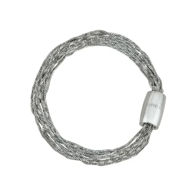 Abbildung von Breil, Magnetica Kollektion, Kleines Eclipse Armband, mit Poliertem Edelstahl, Micro Ketten und Paktischem Magnetverschluss, Perfekte Geschenkidee für Frauen, Länge: 19 cm, Farbe: Silber