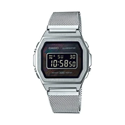 Abbildung von Casio Premium Unisex Digitaluhr silvercoloured, Größe: One Size, Silver coloured