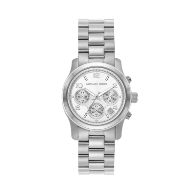 Abbildung von Michael Kors Runway Chronograph silvercoloured, Damen, Größe: One Size, Silver coloured