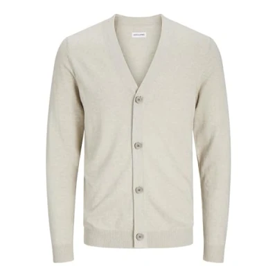Abbildung von Jack &amp; Jones Jjeemil KNIT Button Cardigan Strickjacke, Herren, Größe: Large, Oatmeal/melange
