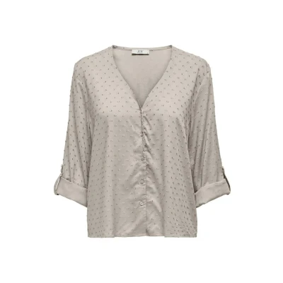 Abbildung von JDY Jdydiana LIFE 7/8 Dobby Bluse, Damen, Größe: XS, Hellgrau