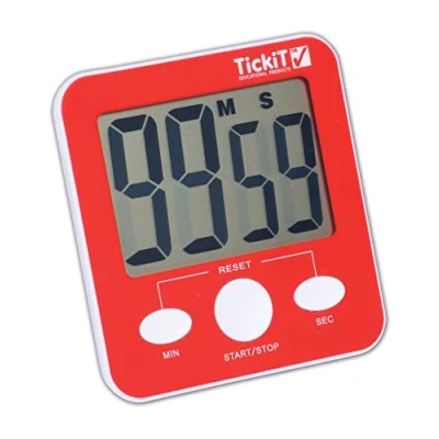 Abbildung von TickiT 92077 Jumbo Timer Red Digital with Large Display Stand and Magnet for Mounting