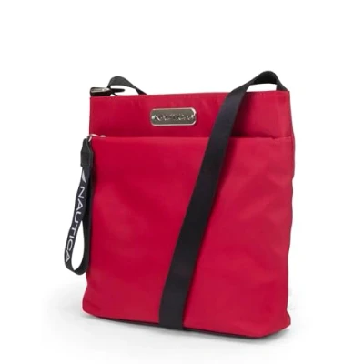 Abbildung von Nautica Damen Diver Nylon Small Women&#039;s Crossbody Bag Purse with Adjustable Shoulder Strap Schultertasche, Rot/Ausflug, einfarbig (Getaway Solids)