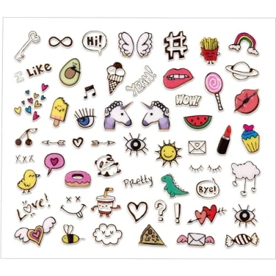 Abbildung von essence nail stickers, Nagelsticker, mehrfarbig, Expressergebnis, farbintensiv (57 Stück)