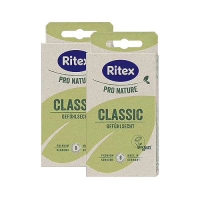 Abbildung von Ritex Pro Nature Classic Kondome natürlich gefühlsecht nachhaltig fair Made in Germany, 16 Stück
