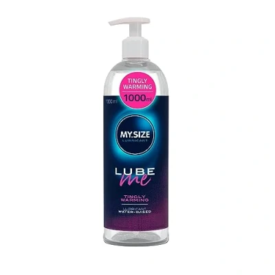 Abbildung von MY.SIZE Lube Me Premium Gleitgel Tingly Warming 1000 ml I Gleitmittel wärmend, prickelnd &amp; geruchsneutral Lubricant Gel für Toys Latexkondome geeignet water based lubrication