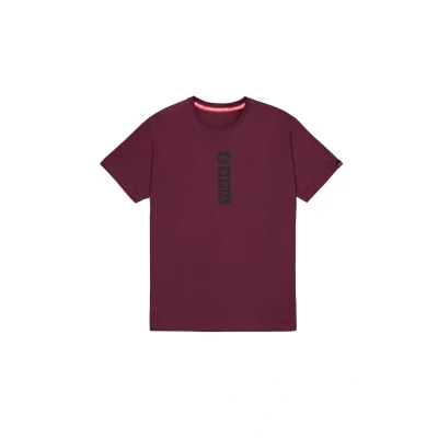 Abbildung von Alpha Industries PP T Tshirt print, Herren, Größe: Medium, Dark cherry