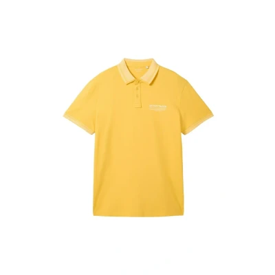 Abbildung von TOM Tailor MIT LOGO Poloshirt, Herren, Größe: Medium, Sunny yellow