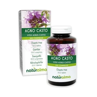 Abbildung von Mönchspfeffer (Vitex agnus castus) Früchte Naturalma 150 g 300 Tabletten Nahrungsergänzungsmittel Natürlich und Vegan