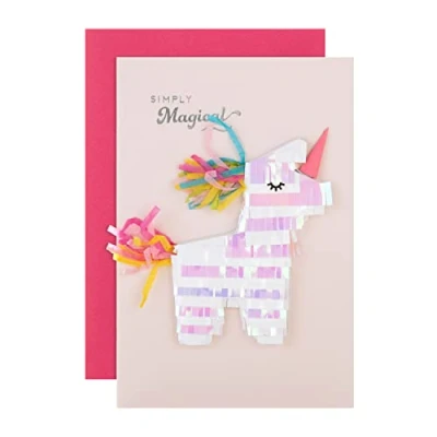 Abbildung von Hallmark Allgemeine Geburtstagskarte Einhorn Piñata Signature Design