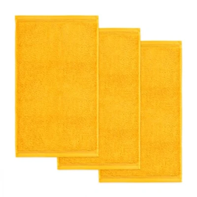 Abbildung von möve Superwuschel Gästetuch 30 x 50 cm aus 100% Baumwolle, Orange (hellorange), 3er Set