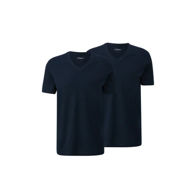 Abbildung von s.Oliver 2 PACK Tshirt basic, Herren, Größe: Small, Navy