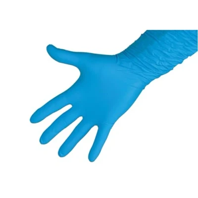 Abbildung von Kerbl Keron Nitrilhandschuhe PROFI 50 Stück Gr. L Unsterile Einmalhandschuhe Materialstärke von 0,18 mm Links und rechts verwendbar Latexfrei Lebensmittelecht