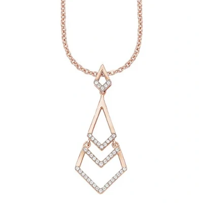 Abbildung von s. Oliver Damen Kette mit Anhänger 925 Silber teilvergoldet Zirkonia weiß Rundschliff 45 cm 541077