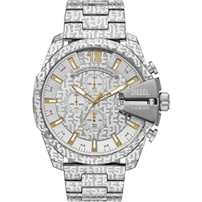 Abbildung von Diesel Traditional MEGA Chief Chronograph silvercoloured, Herren, Größe: One Size, Silver coloured