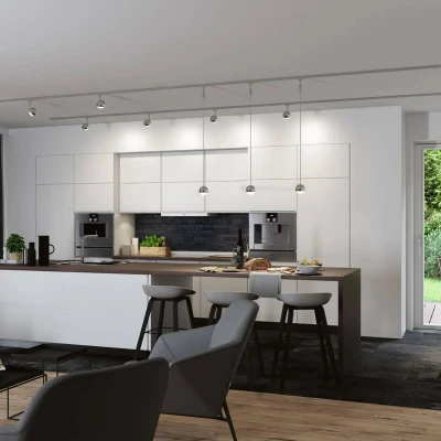 Abbildung von Paulmann Schienensystem Leuchten »URail Schienenspot Capsule II 440lm 6,3W 4000K 230V Schwarz Chrom«, (1 tlg.), dimmbar, Einzelspot