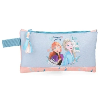 Abbildung von Disney Joumma Bags, Frozen Believe in The Journey, Federmäppchen, Schulmäppchen, Kulturbeutel, Organizer Größe, seitlicher Griff., blau, Federmäppchen