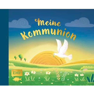 Abbildung von Meine Kommunion (blau): Eintragalbum für Erinnerungen und Fotos mit edler Goldfolienprägung
