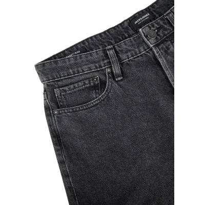 Abbildung von JACK &amp; JONES Jeans Shorts Herren Baggy Fit JJIALEX JJCOOPER Kurze Hosen Bermuda Sommer Denim Einfarbig, Größe:XL, Farbe:Black (12281039)