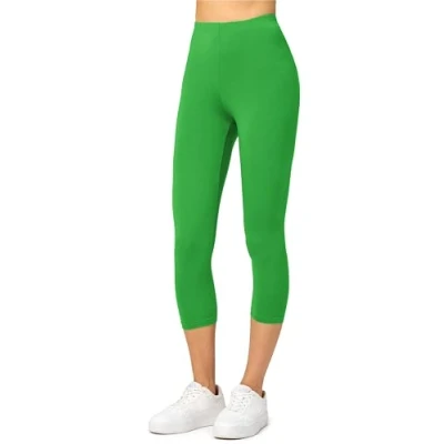 Abbildung von Merry Style Damen Leggings 3/4 Capri aus Viskose MS10 144 (Grün, L)