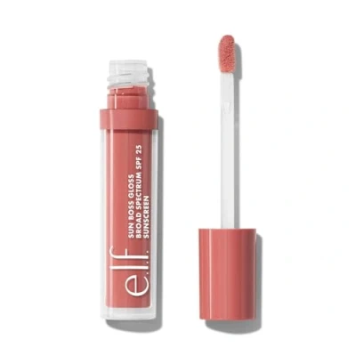 Abbildung von e.l.f. Sun Boss Gloss SPF 25, Pigmentiertes Lipgloss für ein Hochglänzendes Finish, Feuchtigkeitsspendende &amp; Nährende Formel, Vegan Tierversuchsfrei, Pink Me Girl