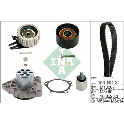 Abbildung von INA 530 0619 30 Wasserpumpe + Zahnriemensatz mit OPEL: Insignia A Sports Tourer, Saloon, Zafira C Tourer