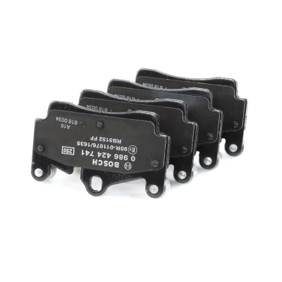 Abbildung von BOSCH 0 986 424 741 Bremsbelagsatz Low Metallic mit Anti Quietsch Blech VOLKSWAGEN: Touareg I, AUDI: Q7, PORSCHE: Cayenne