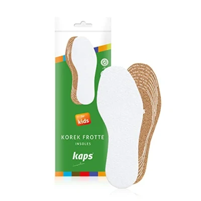 Abbildung von Kaps Kork Frotte Kids Frottee und Einlegesohlen für Kinder langlebige Korksohle Schuheinlagen aus Naturkork bequeme Korkeinlegesohlen Korkeinlagen Multicolour