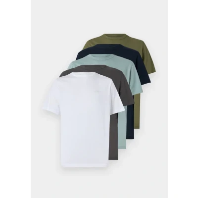 Abbildung von TOM Tailor 5 PACK Tshirt basic, Herren, Größe: Small, White
