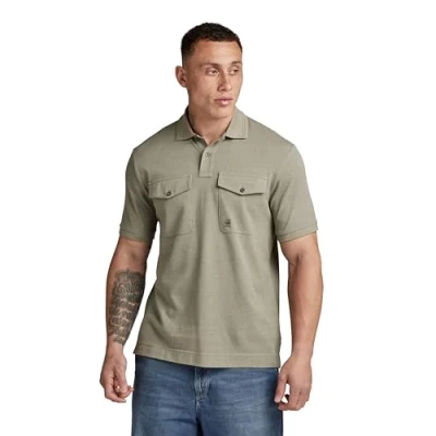 Abbildung von G Star Dunda Pocket Poloshirt, Herren, Größe: Small, Shamrock htr