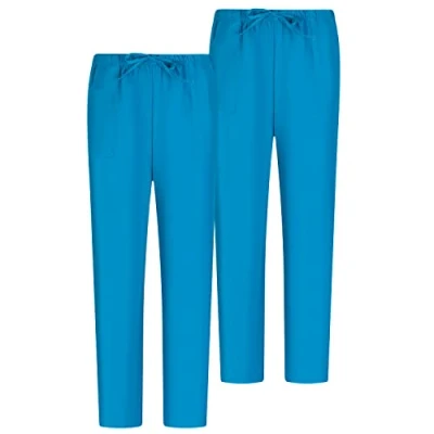 Abbildung von MISEMIYA Pack 2 Pcs Arbeitshosen Unisex ELASTISCHE Taille UNIFORM KLINIK Krankenhaus Reinigung TIERARZT Gesundheit Large, Türkis 68