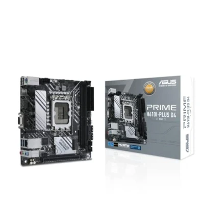 Abbildung von ASUS Prime H610I PLUS D4 CSM Mainboard Sockel Intel LGA 1700 (Intel H610, Mini ITX, DDR4 Speicher, PCIe 4.0, 2X M.2, 1Gb Ethernet, DisplayPort, HDMI), schwarz