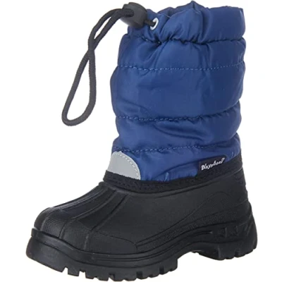Abbildung von Playshoes Unisex Kinder Winter Bootie Gefütterte Winterstiefel mit warmen Innenfutter, Farbe: Blau, Größe: 34/35, wasserabweisendes Material, 193005 11 34/35